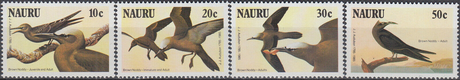 Nauru 200th Birthday John James Audubon Birds 1985 MNH-4,25 Euro