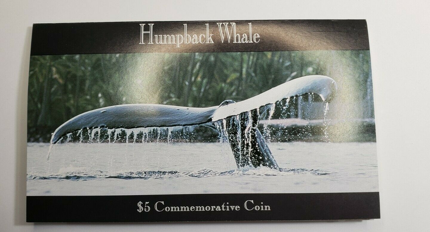 1993 Republic of Marshall Islands Humpback Whale $5 Commemorative Coin