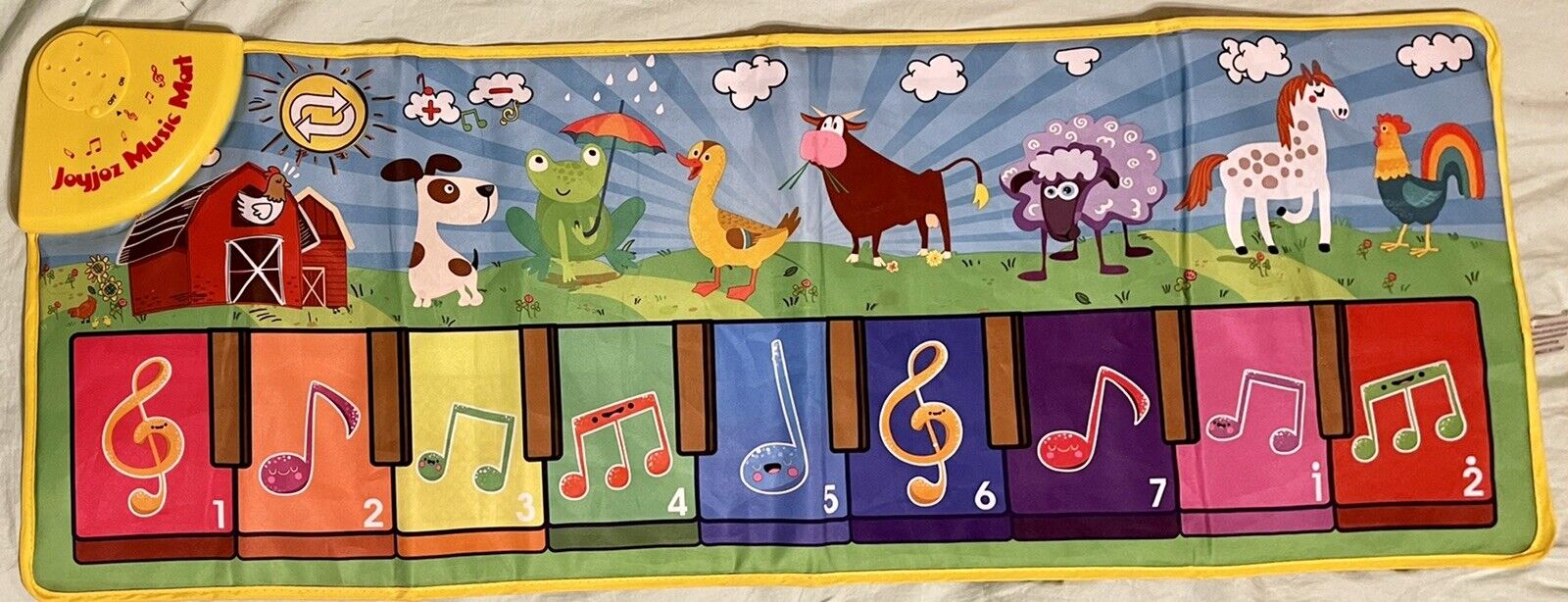 Kids Piano Playmat w 25 Musical Sounds 39 Inches Long Joyjoz Tested & Works