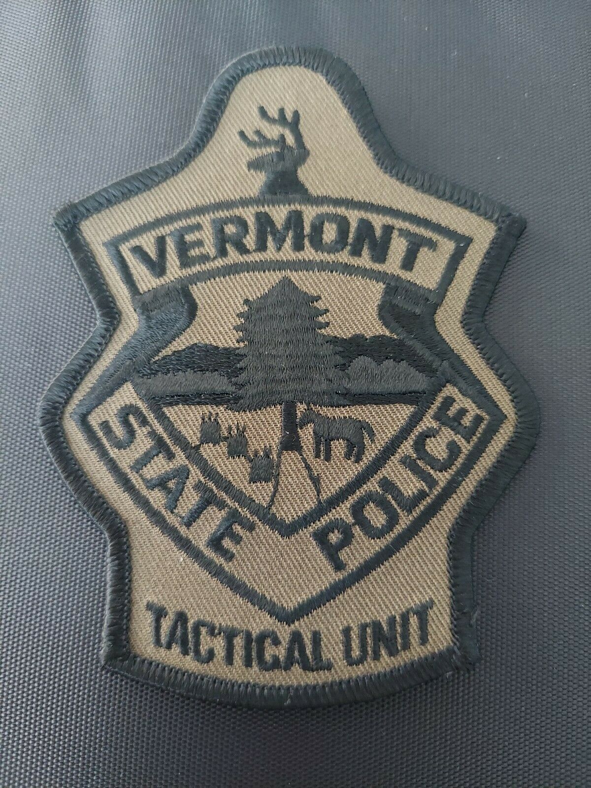 Vermont State Police Tactical Unit Patch OD Green