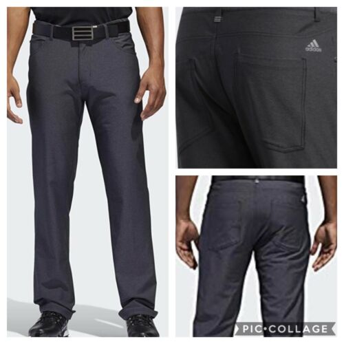 NEW! Adidas Ultimate365 Heather 5-Pocket Golf Pants-Black Heathered- Pick Size
