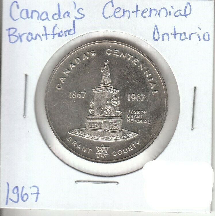 Canada's Centennial - Brantford Ontario - 1967 Medallion