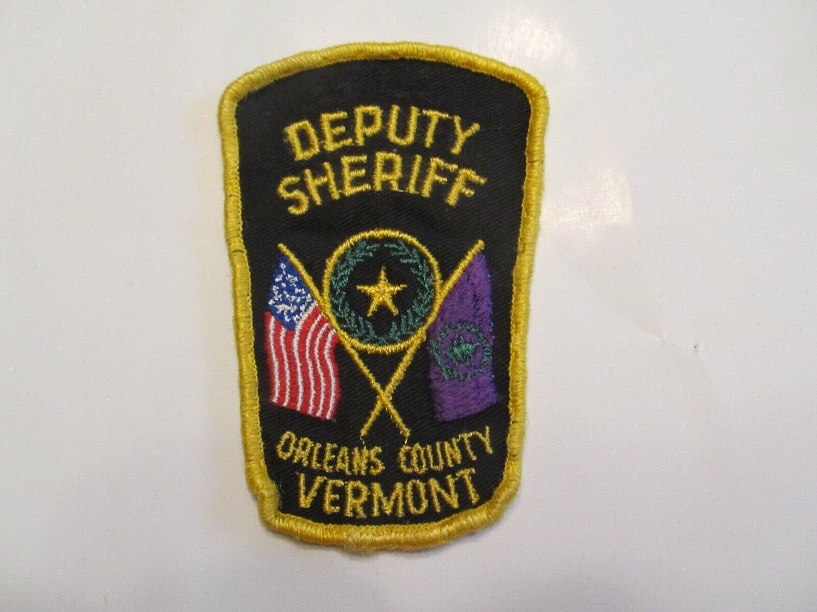 Vermont Orleans Co Sheriff Patch Old Cheese Cloth