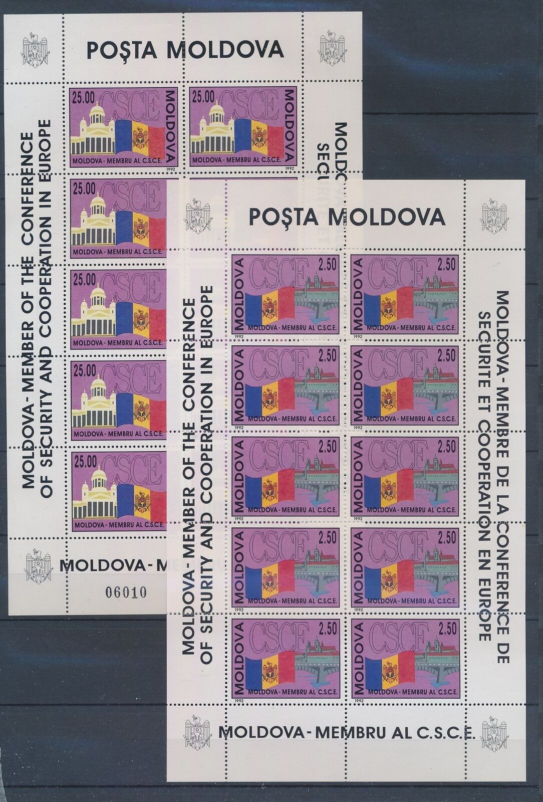 XD56396 Moldova european conference sheets XXL MNH