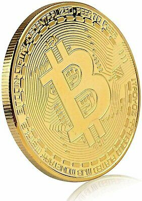 1Pcs Gold Bitcoin Coins Commemorative 2020 New Collectors Gold Plated Bit Coin