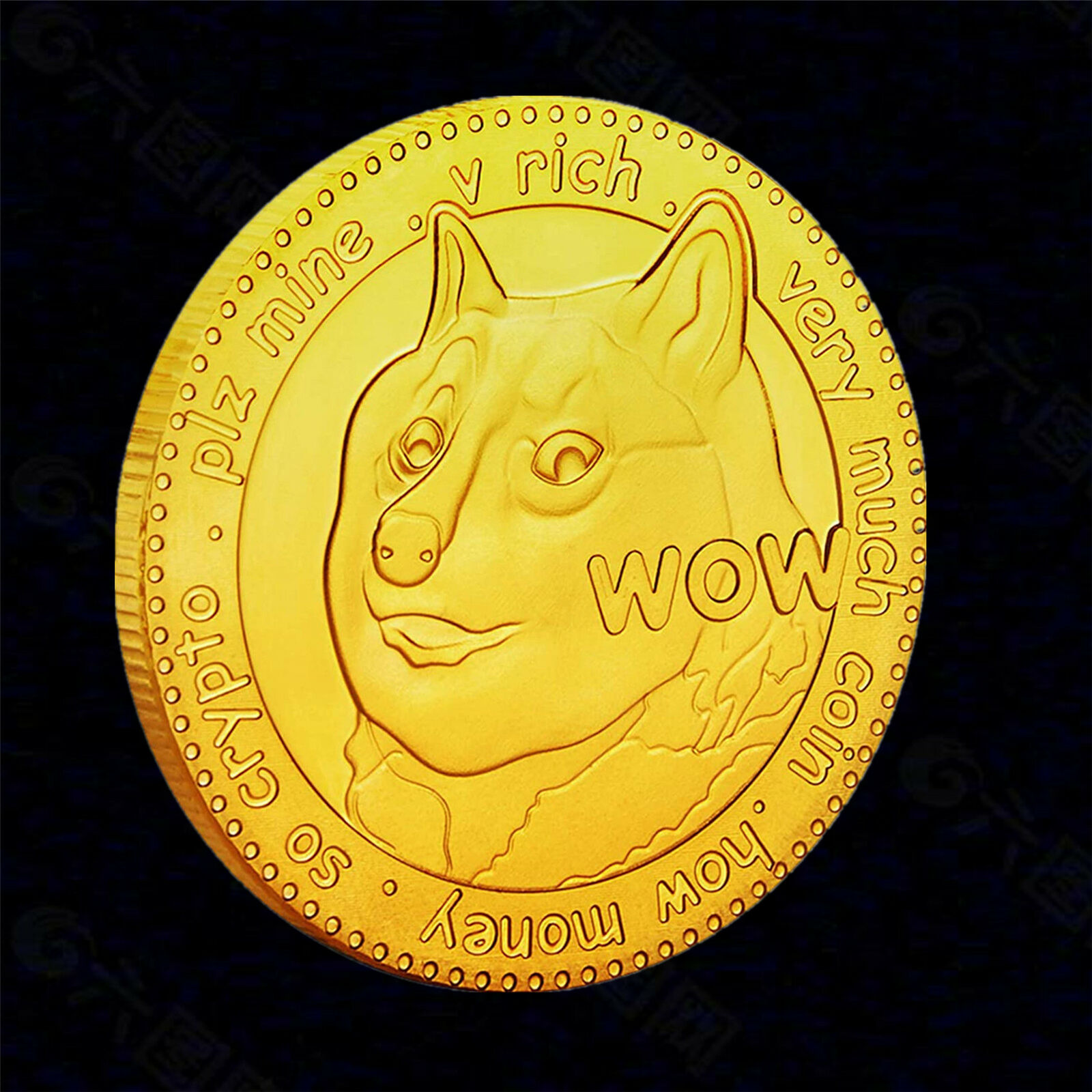 1x Dogecoin Coins Commemorative 2021 Collectors Gold Plated Doge Coins USA Stock