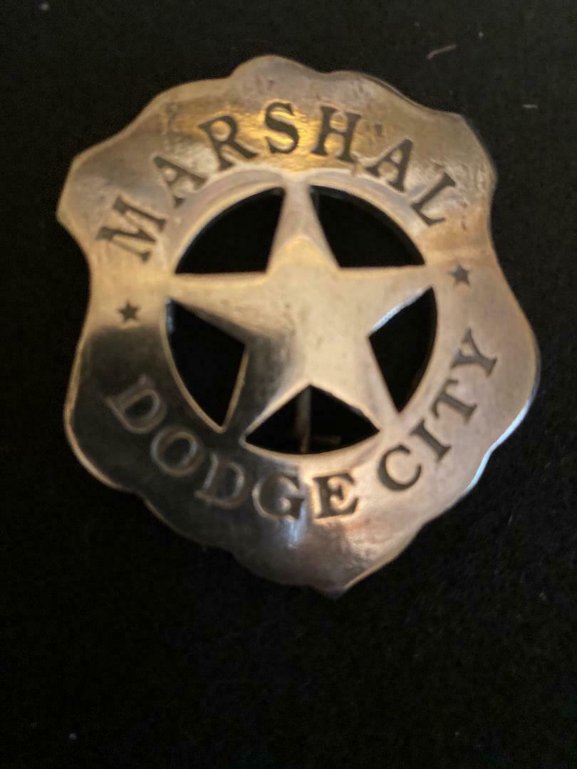 VINTAGE "MARSHAL DODGE CITY" Chrome, collectable Old West